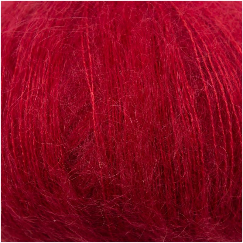 Rico Design Essentials Super Kid Mohair Loves Silk Yarn - Mohair & Silk 039 cherry | Knitting yarn shop / dzijas veikals