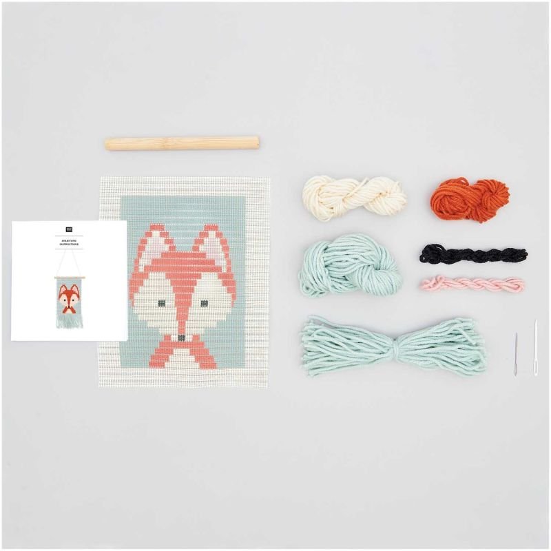 Rico Design Longstitch Embroidery Kit - Fox | Knitting yarn shop / dzijas veikals