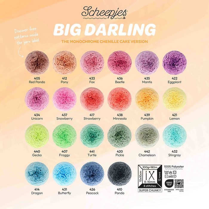 Scheepjes Big Darling Monochrome Cake 405 Red Panda | Knitting yarn shop / dzijas veikals