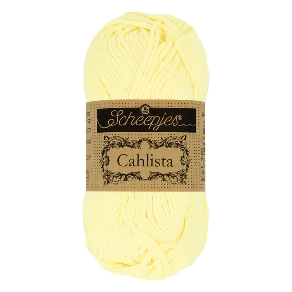 Scheepjes Cahlista, 50 gr. Price is for 10 balls. Minimum order per color 10 balls. 101 Candle Light | Knitting yarn shop / dzijas veikals
