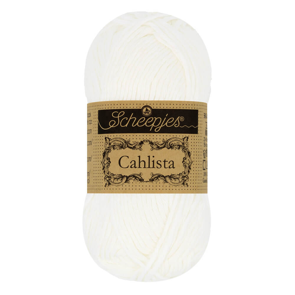 Scheepjes Cahlista, 50 gr. Price is for 10 balls. Minimum order per color 10 balls. 106 Snow White | Knitting yarn shop / dzijas veikals