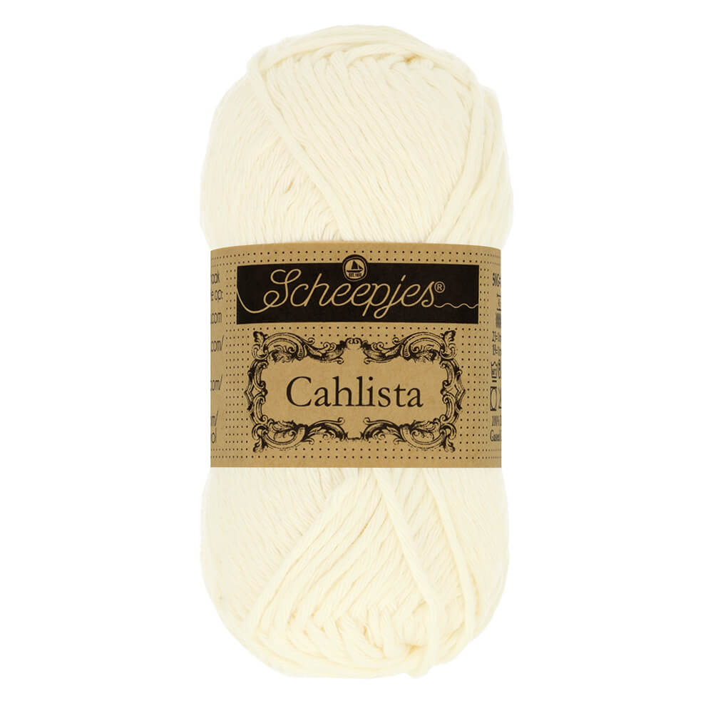 Scheepjes Cahlista, 50 gr. Price is for 10 balls. Minimum order per color 10 balls. 130 Old Lace | Knitting yarn shop / dzijas veikals