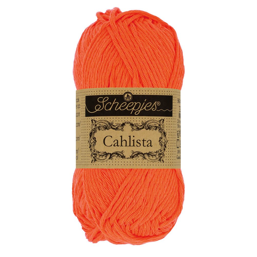 Scheepjes Cahlista, 50 gr. Price is for 10 balls. Minimum order per color 10 balls. 189 Royal Orange | Knitting yarn shop / dzijas veikals