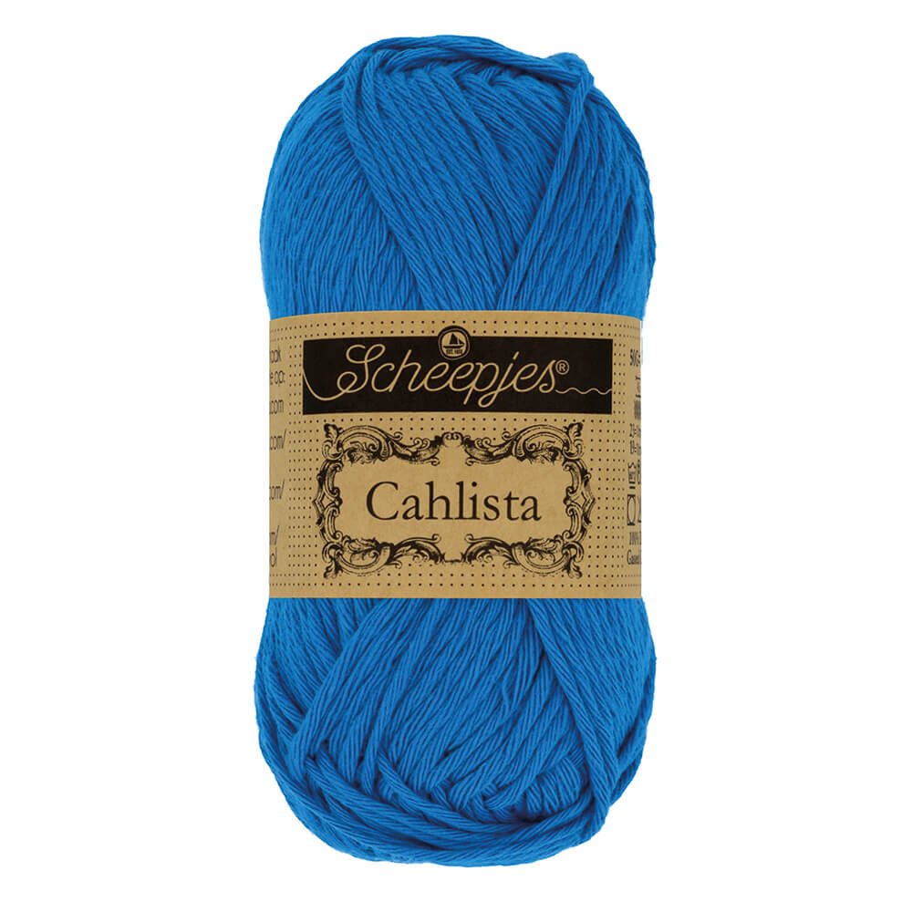 Scheepjes Cahlista, 50 gr. Price is for 10 balls. Minimum order per color 10 balls. 201 Electric Blue | Knitting yarn shop / dzijas veikals
