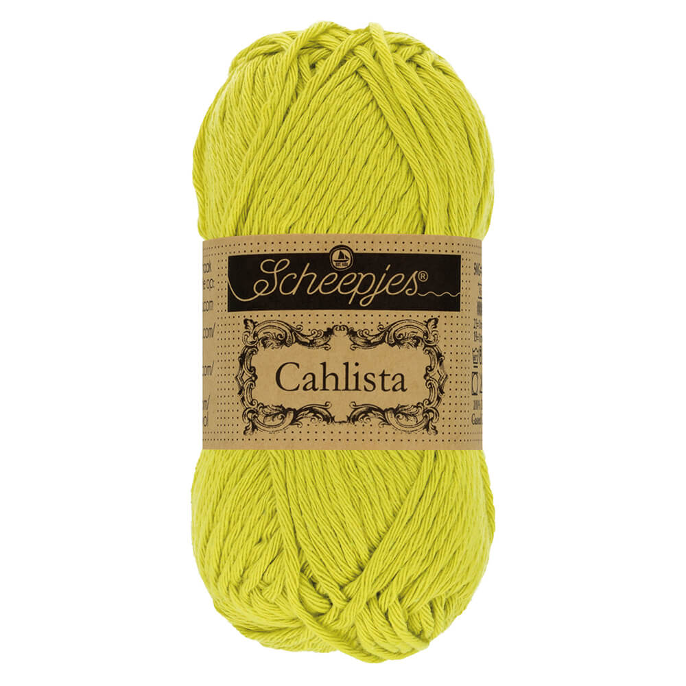 Scheepjes Cahlista, 50 gr. Price is for 10 balls. Minimum order per color 10 balls. 245 Green Yellow | Knitting yarn shop / dzijas veikals