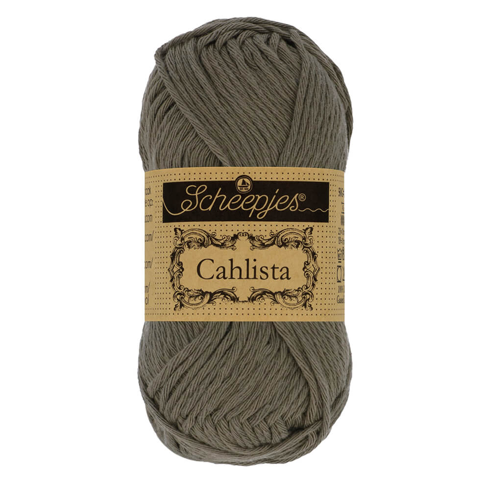 Scheepjes Cahlista, 50 gr. Price is for 10 balls. Minimum order per color 10 balls. 387 Dark Olive | Knitting yarn shop / dzijas veikals