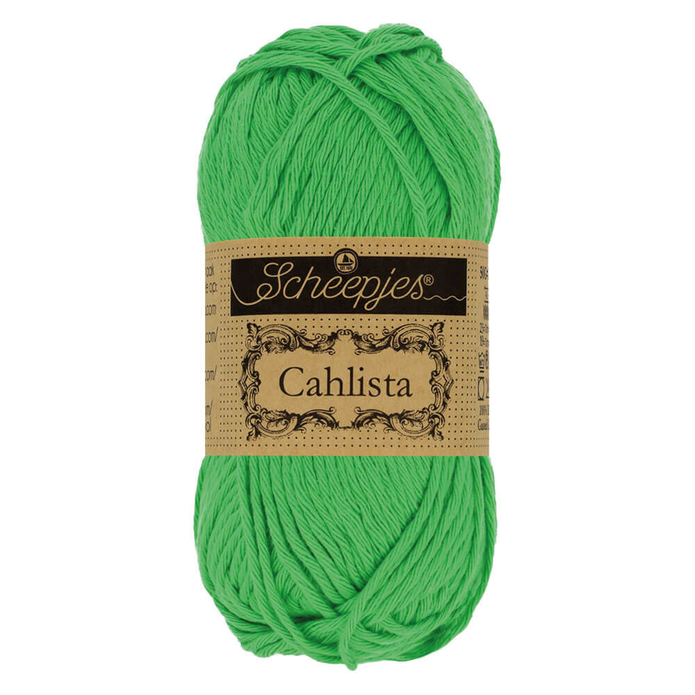 Scheepjes Cahlista, 50 gr. Price is for 10 balls. Minimum order per color 10 balls. 389 Apple Green | Knitting yarn shop / dzijas veikals