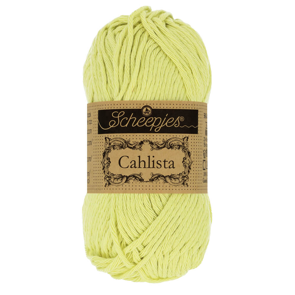 Scheepjes Cahlista, 50 gr. Price is for 10 balls. Minimum order per color 10 balls. 392 Lime Juice | Knitting yarn shop / dzijas veikals