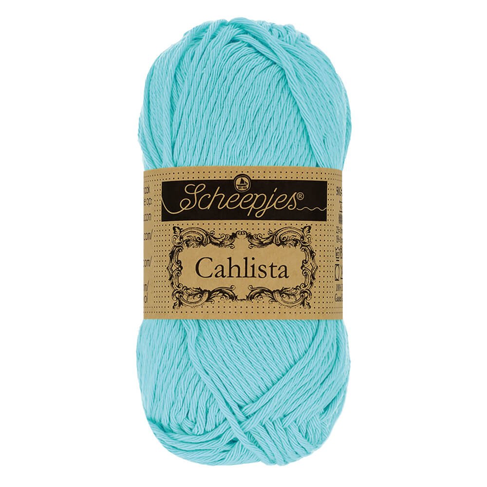 Scheepjes Cahlista, 50 gr. Price is for 10 balls. Minimum order per color 10 balls. 397 Cyan | Knitting yarn shop / dzijas veikals