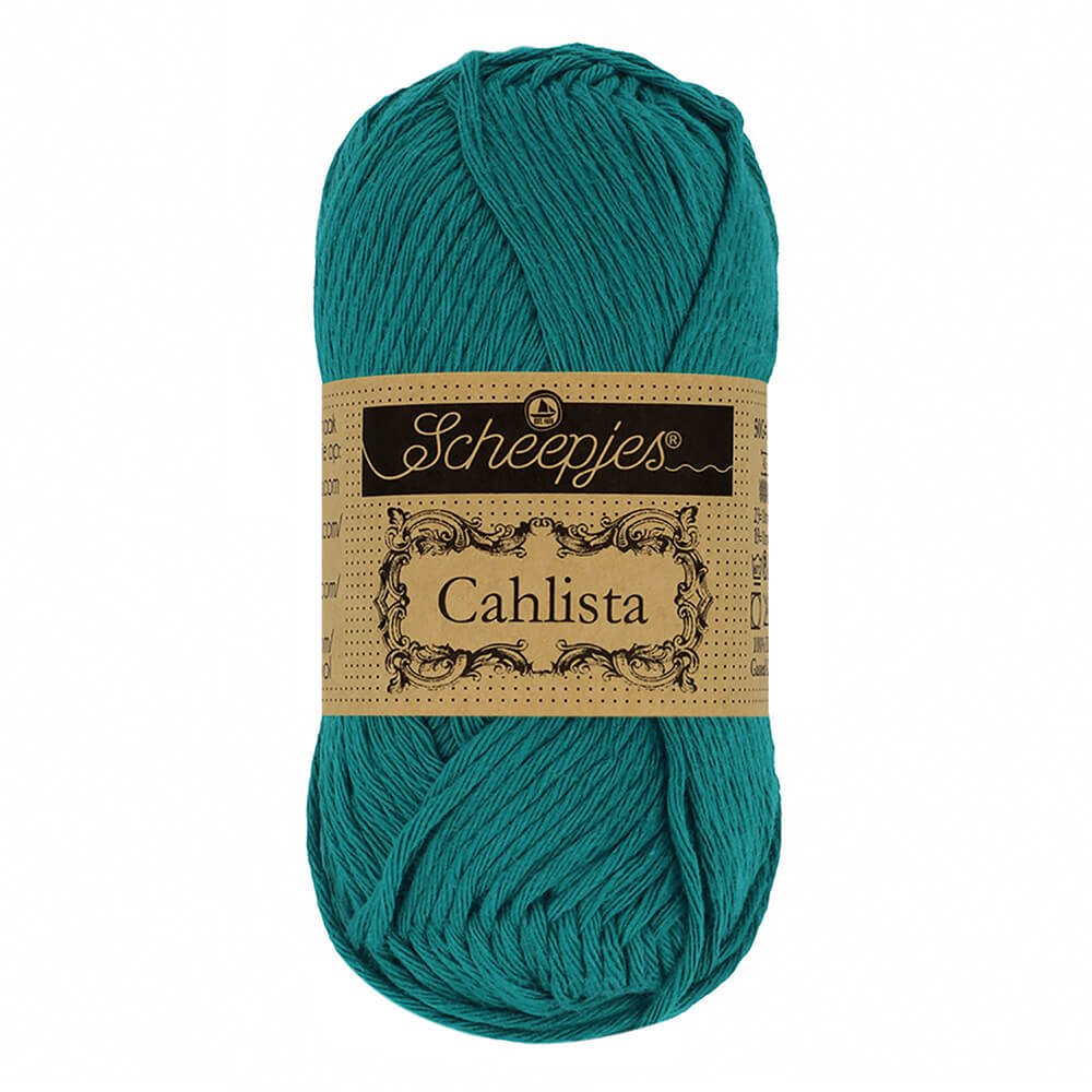 Scheepjes Cahlista, 50 gr. Price is for 10 balls. Minimum order per color 10 balls. 401 Dark Teal | Knitting yarn shop / dzijas veikals