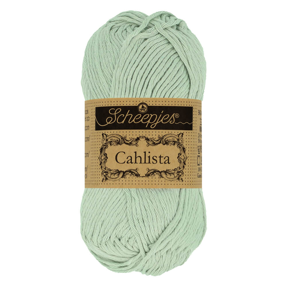 Scheepjes Cahlista, 50 gr. Price is for 10 balls. Minimum order per color 10 balls. 402 Silver Green | Knitting yarn shop / dzijas veikals