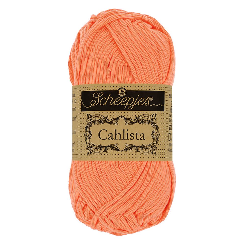 Scheepjes Cahlista, 50 gr. Price is for 10 balls. Minimum order per color 10 balls. 410 Rich Coral | Knitting yarn shop / dzijas veikals