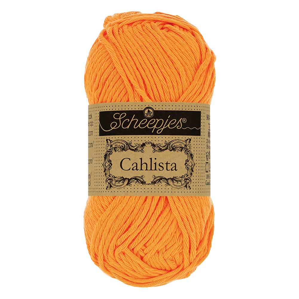Scheepjes Cahlista, 50 gr. Price is for 10 balls. Minimum order per color 10 balls. 411 Sweet Orange | Knitting yarn shop / dzijas veikals