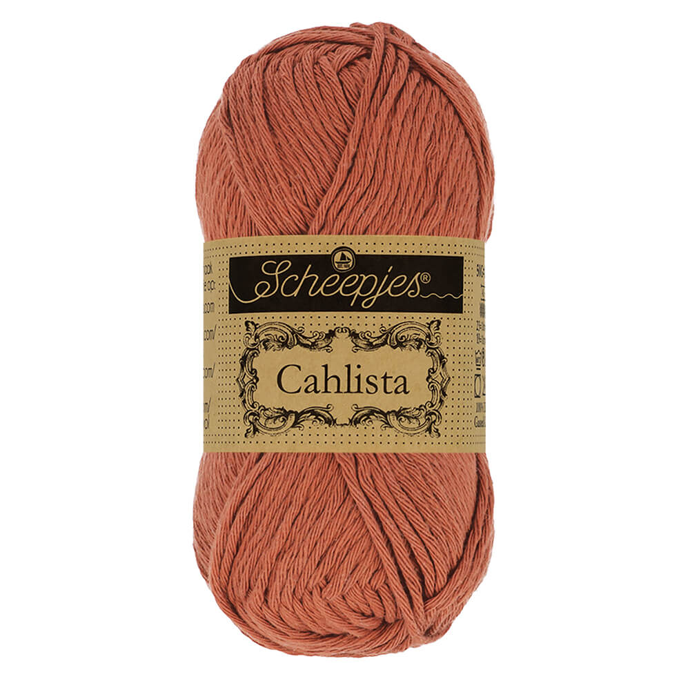 Scheepjes Cahlista, 50 gr. Price is for 10 balls. Minimum order per color 10 balls. 504 Brick Red | Knitting yarn shop / dzijas veikals
