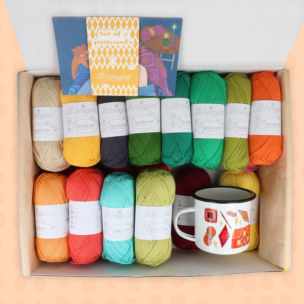 Scheepjes CAL Festival of Lights blanket - Organicon kit | Knitting yarn shop / dzijas veikals