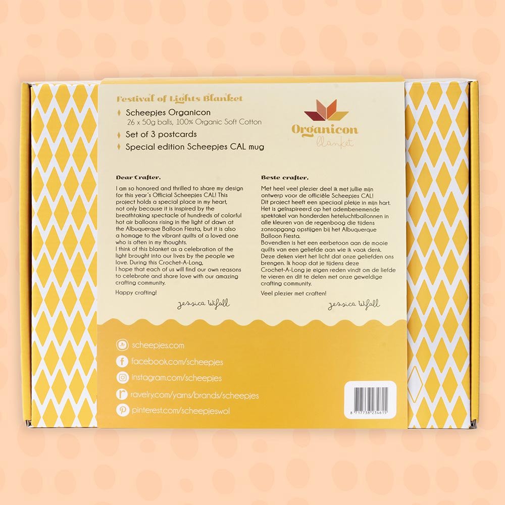 Scheepjes CAL Festival of Lights blanket - Organicon kit | Knitting yarn shop / dzijas veikals