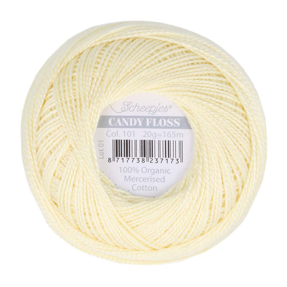 Scheepjes Candy Floss 20g 101 Candle Light | Knitting yarn shop / dzijas veikals