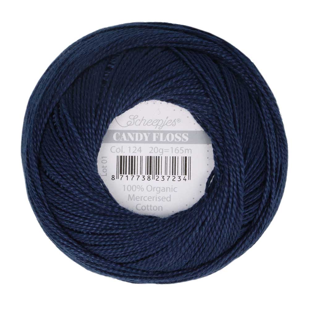 Scheepjes Candy Floss 20g 124 Ultramarine | Knitting yarn shop / dzijas veikals
