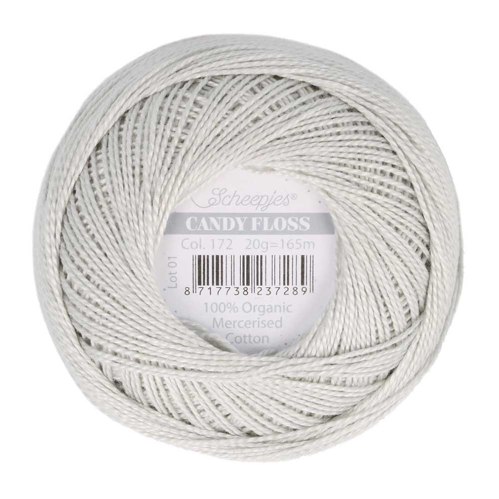 Scheepjes Candy Floss 20g 172 Light Silver | Knitting yarn shop / dzijas veikals