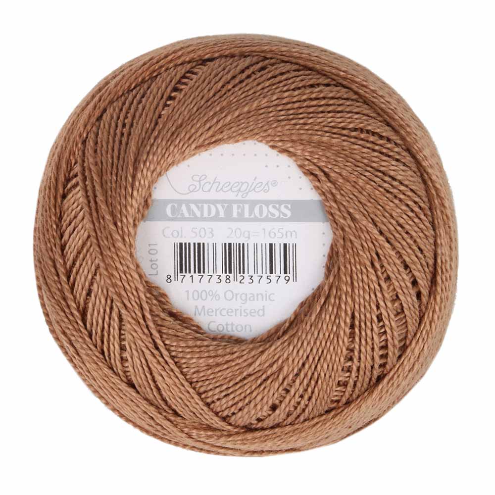 Scheepjes Candy Floss 20g 503 Hazelnut | Knitting yarn shop / dzijas veikals