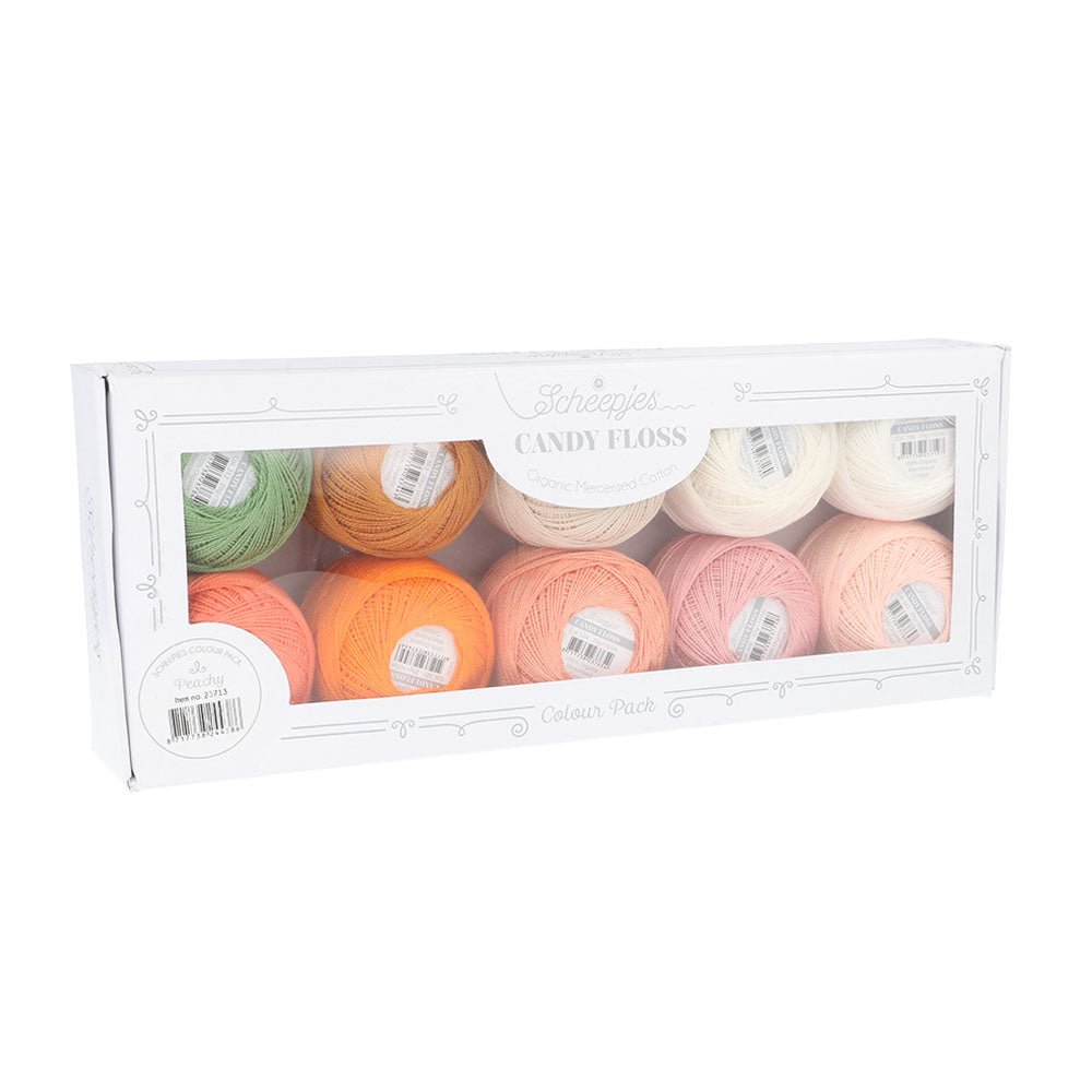 Scheepjes Candy Floss colour pack 10x20g, 10 variants 1st - Peachy | Knitting yarn shop / dzijas veikals