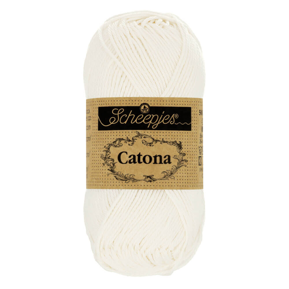 Scheepjes Catona 25g (selection of colours from 074 to 414) 105 Bridal White | Knitting yarn shop / dzijas veikals