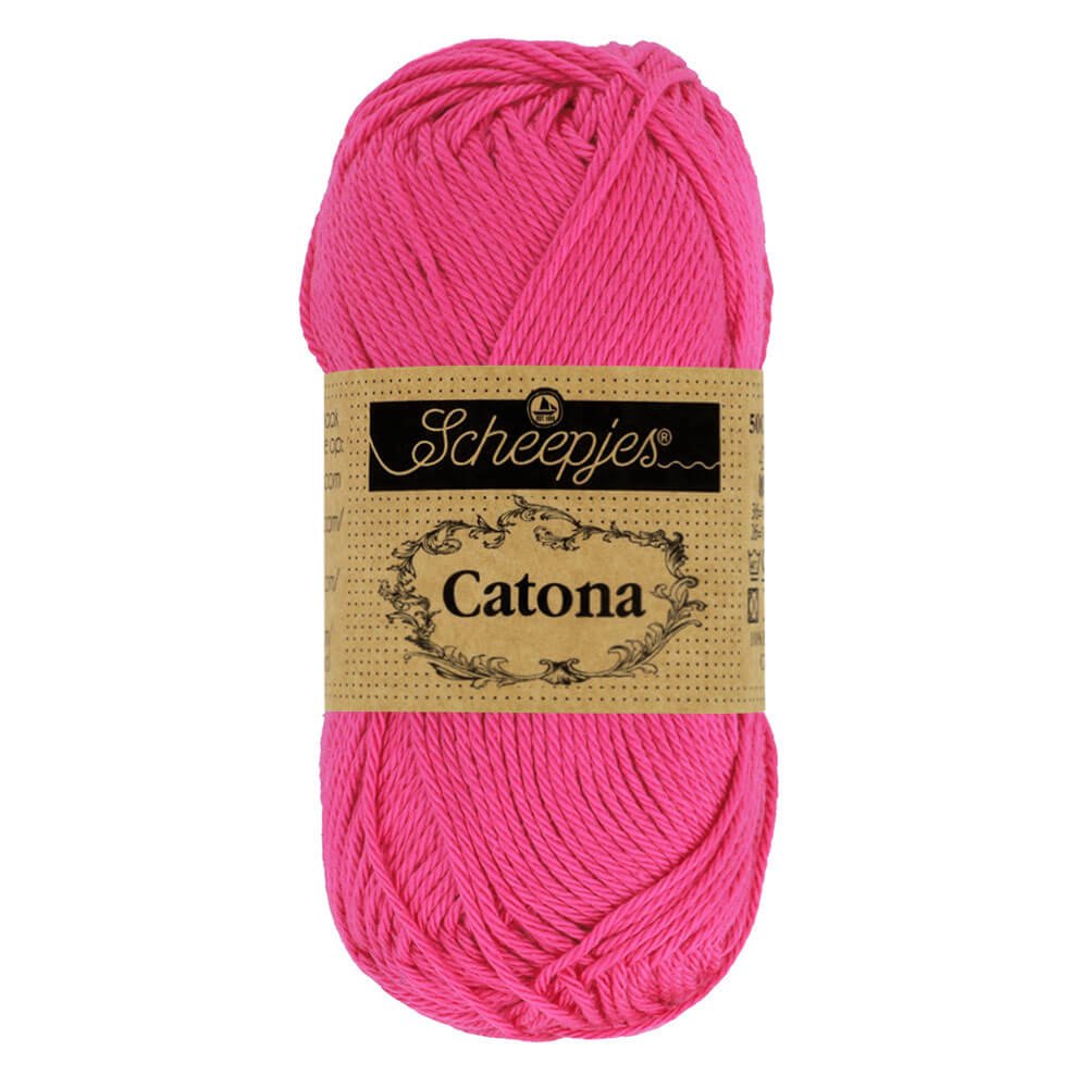 Scheepjes Catona 25g (selection of colours from 074 to 414) 114 Shocking Pink | Knitting yarn shop / dzijas veikals