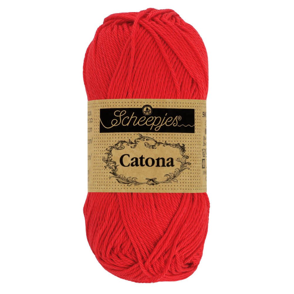 Scheepjes Catona 25g (selection of colours from 074 to 414) 115 Hot Red | Knitting yarn shop / dzijas veikals