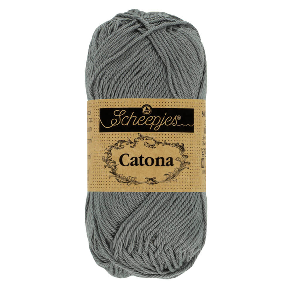 Scheepjes Catona 25g (selection of colours from 074 to 414) 242 Metal Grey | Knitting yarn shop / dzijas veikals