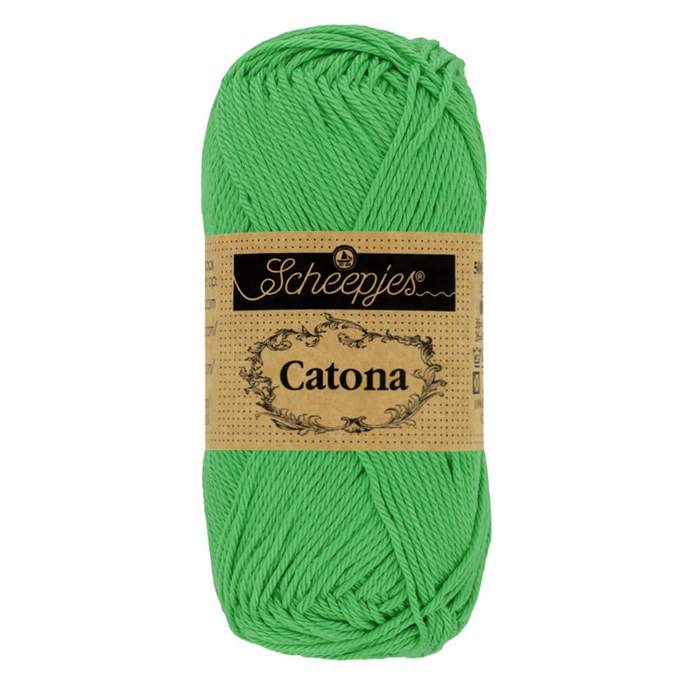 Scheepjes Catona 25g (selection of colours from 074 to 414) 389 Apple Green | Knitting yarn shop / dzijas veikals