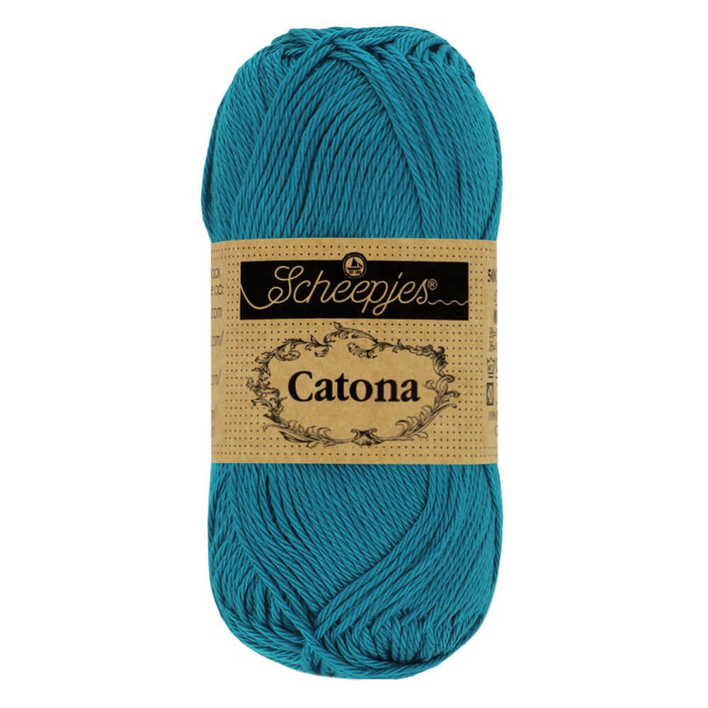 Scheepjes Catona 25g (selection of colours from 074 to 414) 400 Petrol Blue | Knitting yarn shop / dzijas veikals