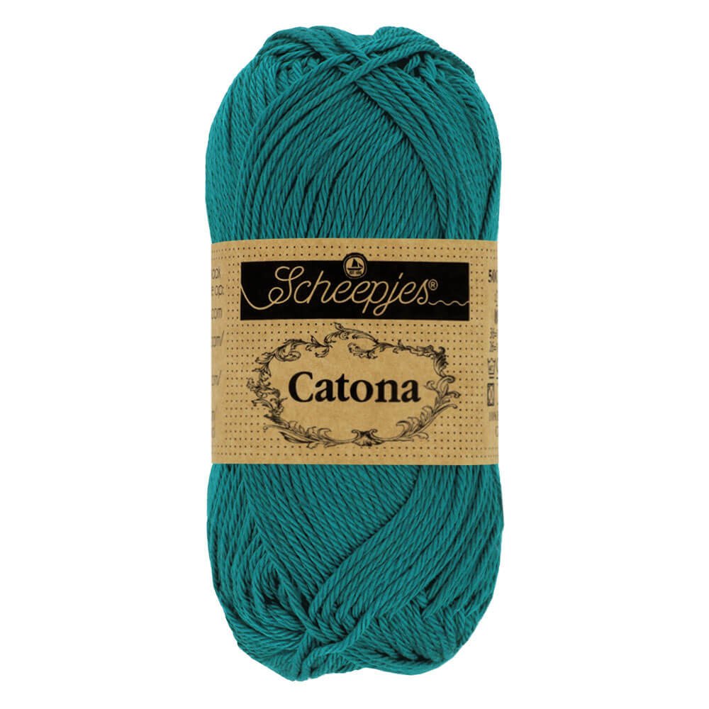 Scheepjes Catona 25g (selection of colours from 074 to 414) 401 Dark Teal | Knitting yarn shop / dzijas veikals