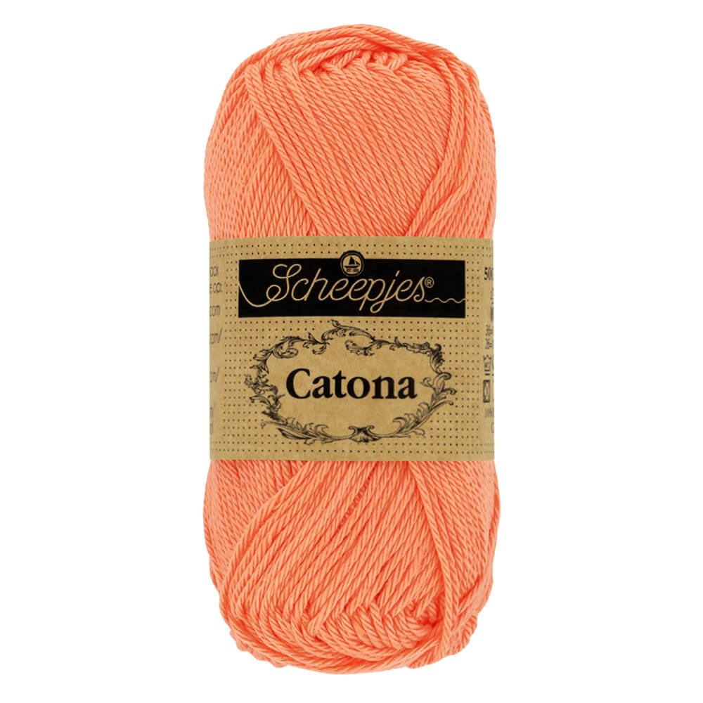 Scheepjes Catona 25g (selection of colours from 074 to 414) 410 Rich Coral | Knitting yarn shop / dzijas veikals