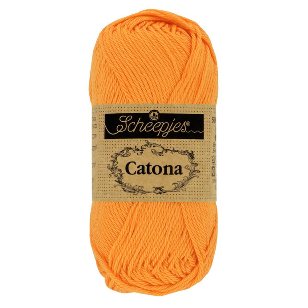 Scheepjes Catona 25g (selection of colours from 074 to 414) 411 Sweet Orange | Knitting yarn shop / dzijas veikals