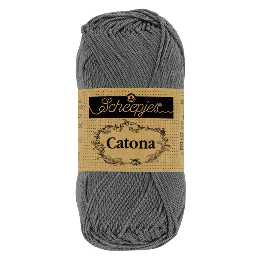 Scheepjes Catona 25g (selection of colous from 501 to 516) 501 Anthracite | Knitting yarn shop / dzijas veikals