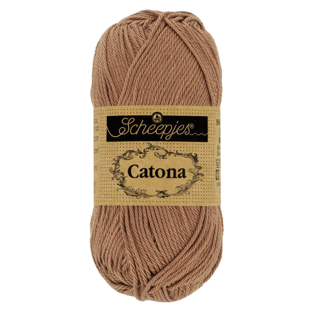 Scheepjes Catona 25g (selection of colous from 501 to 516) 503 Hazelnut | Knitting yarn shop / dzijas veikals