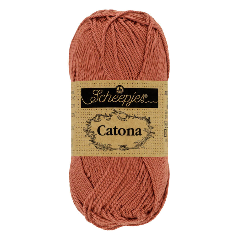 Scheepjes Catona 25g (selection of colous from 501 to 516) 504 Brick Red | Knitting yarn shop / dzijas veikals