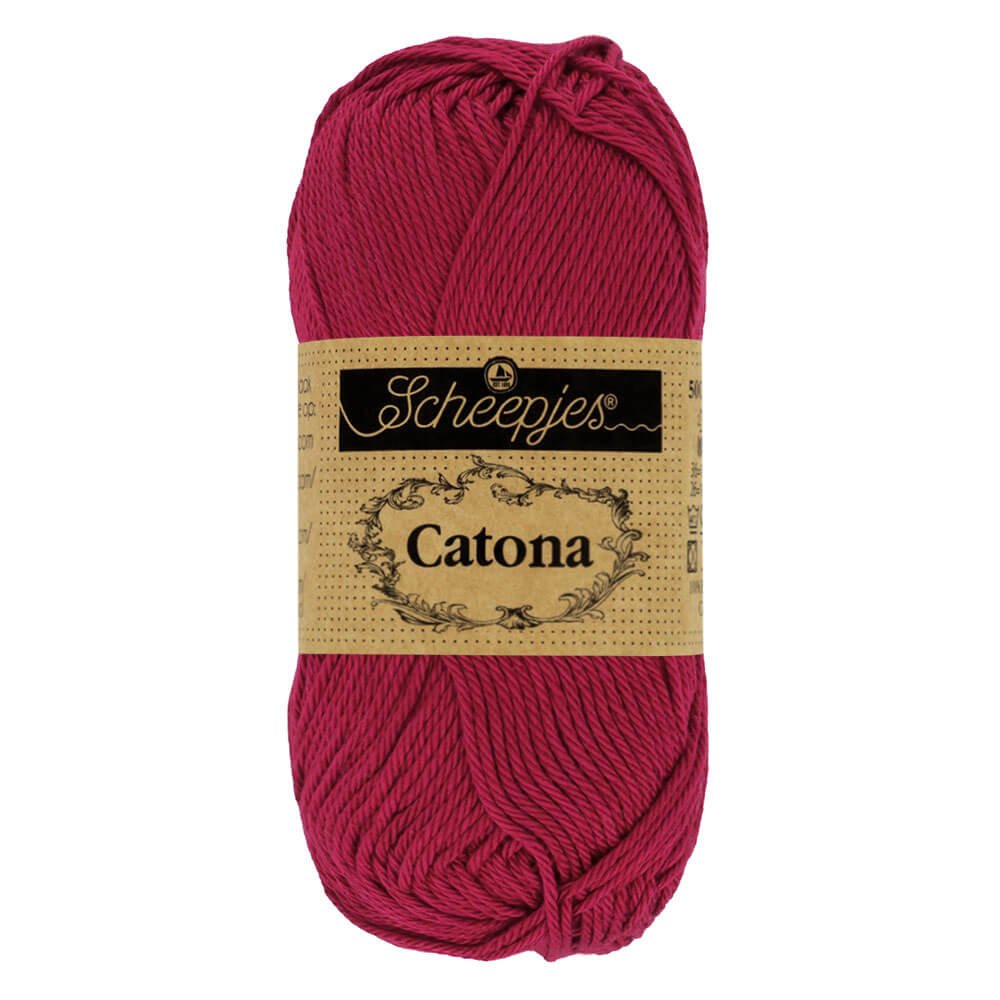 Scheepjes Catona 25g (selection of colous from 501 to 516) 517 Ruby | Knitting yarn shop / dzijas veikals