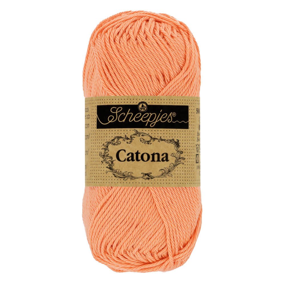 Scheepjes Catona 25g (selection of colous from 501 to 516) 524 Apricot | Knitting yarn shop / dzijas veikals