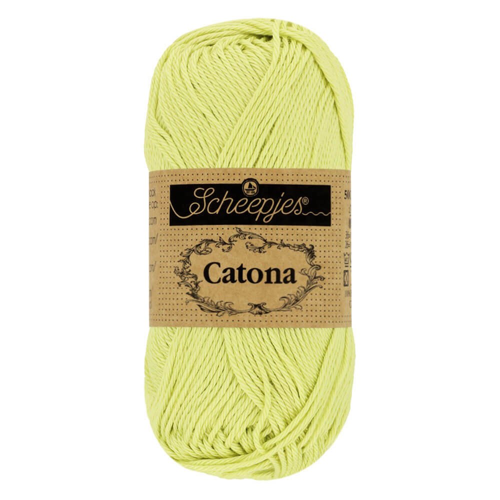 Scheepjes Catona 50g , colors from 074 to 399 392 Lime Juice | Knitting yarn shop / dzijas veikals