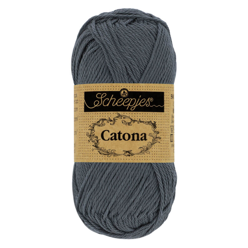 Scheepjes Catona 50g , colors from 074 to 399 393 Charcoal | Knitting yarn shop / dzijas veikals
