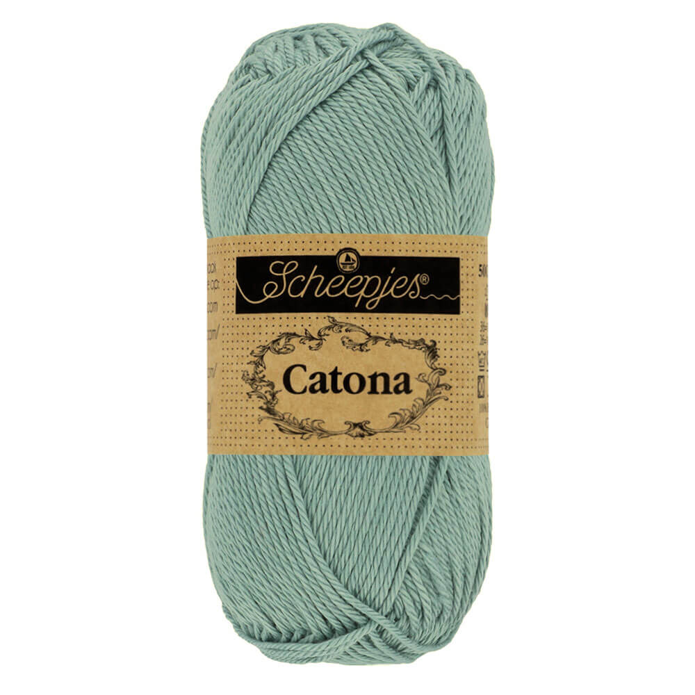 Scheepjes Catona 50g, colors from 400 to 604 528 Silver Blue | Knitting yarn shop / dzijas veikals