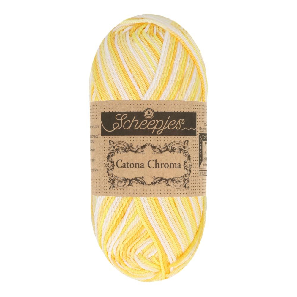 Scheepjes Catona Chroma 50g 018 Buttercup | Knitting yarn shop / dzijas veikals
