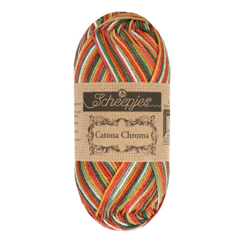 Scheepjes Catona Chroma 50g 027 Autumn | Knitting yarn shop / dzijas veikals