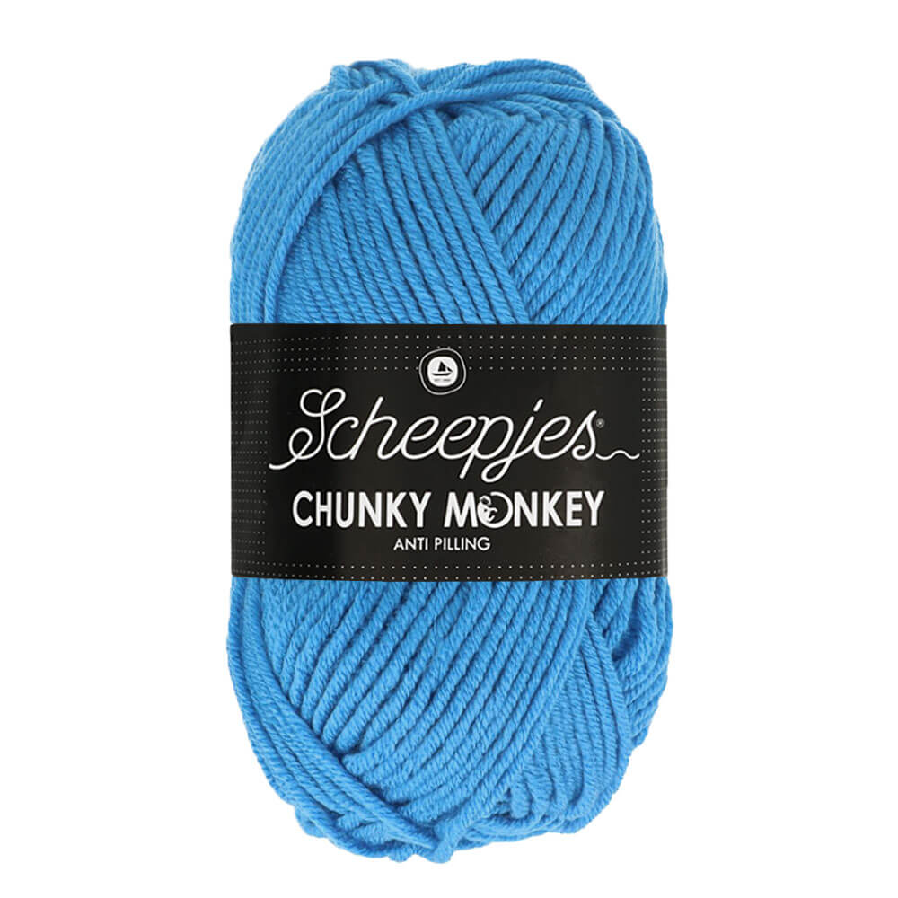 Scheepjes Chunky Monkey 100g 1003 Cornflower Blue | Knitting yarn shop / dzijas veikals