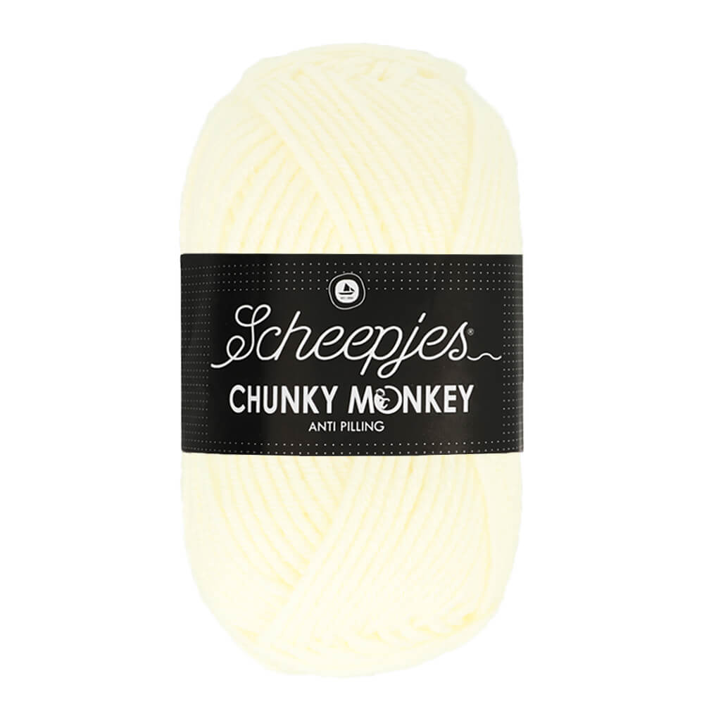 Scheepjes Chunky Monkey 100g 1005 Cream | Knitting yarn shop / dzijas veikals