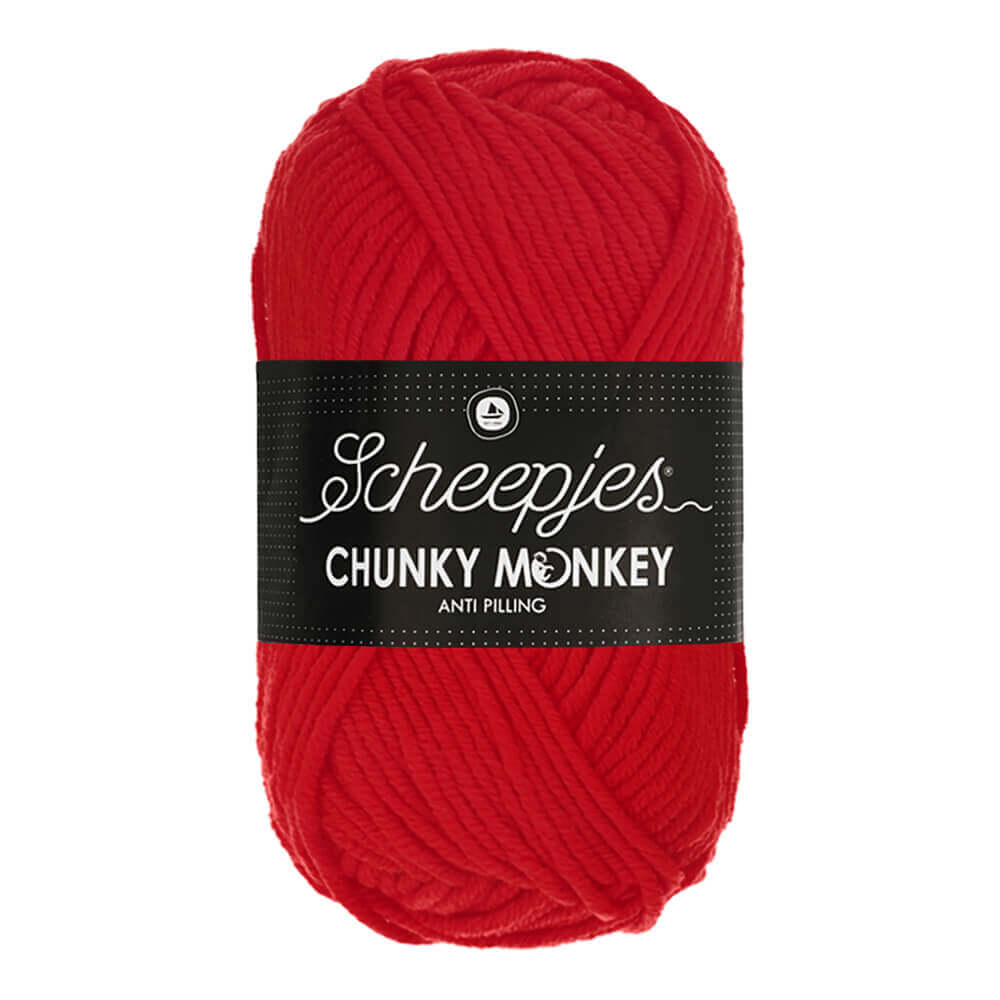 Scheepjes Chunky Monkey 100g 1010 Scarlet | Knitting yarn shop / dzijas veikals