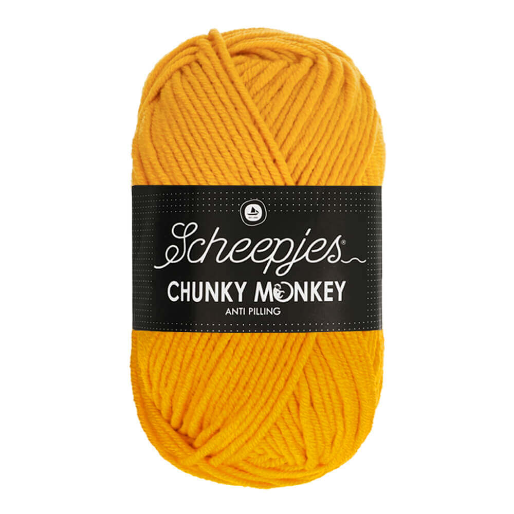 Scheepjes Chunky Monkey 100g 1114 Golden Yellow | Knitting yarn shop / dzijas veikals
