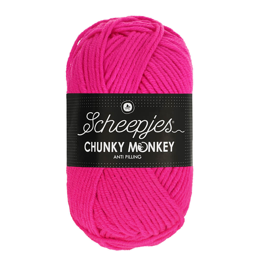 Scheepjes Chunky Monkey 100g 1257 Hot Pink | Knitting yarn shop / dzijas veikals