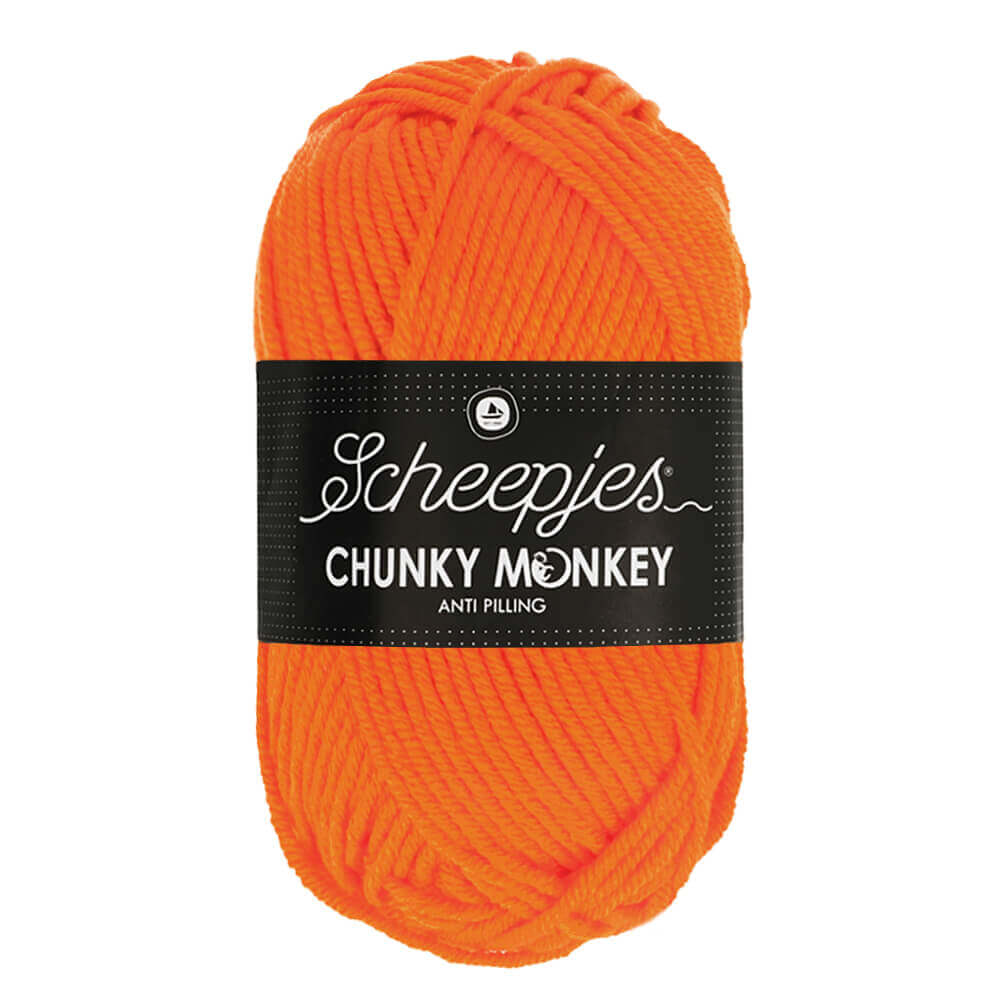 Scheepjes Chunky Monkey 100g 2002 Orange | Knitting yarn shop / dzijas veikals